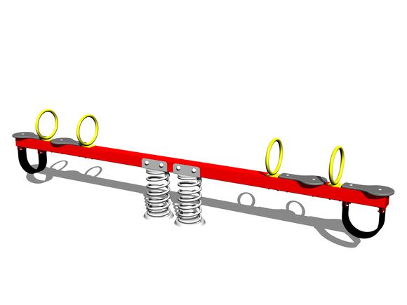 Viersitz-Balkenwippe mit Federn VH400KR - rot