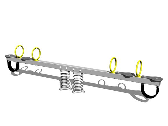 Viersitz-Balkenwippe mit Federn VH400KS - silber