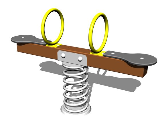 Doppelwippe mit Feder VH102KW - braun