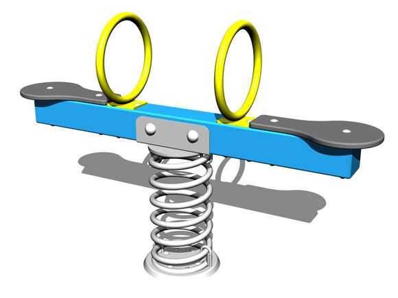 Doppelwippe mit Feder VH102KB - blau