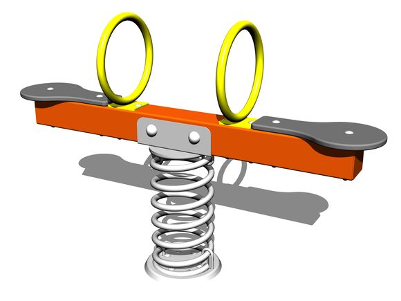 Doppelwippe mit Feder VH102KO - orange