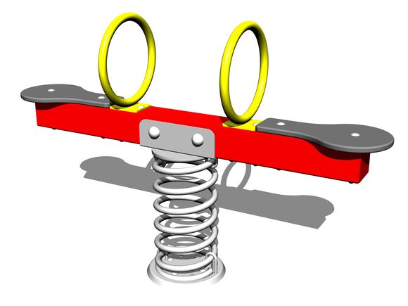 Doppelwippe mit Feder VH102KR - rot