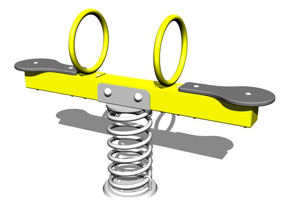Doppelwippe mit Feder VH102KY - gelb