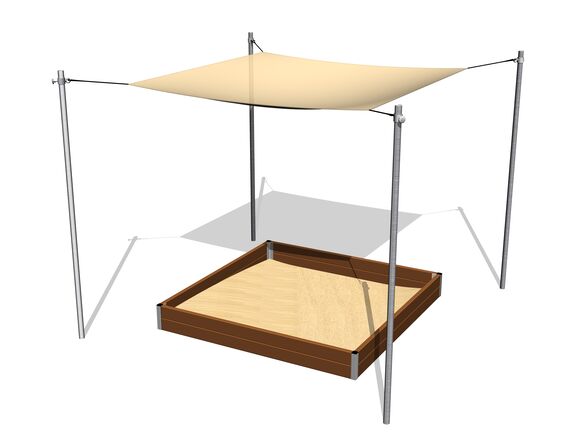 Sandkastenbeschattung verschiebbar 2x2 m ZP222