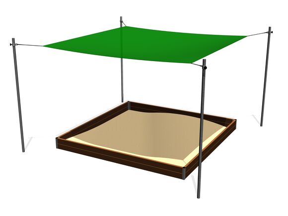 Sandkastenbeschattung verschiebbar 3x3 m ZP331
