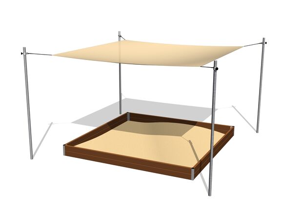 Sandkastenbeschattung verschiebbar 3x3 m ZP332