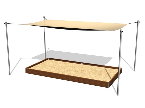 Sandkastenbeschattung verschiebbar 4x2 m ZP422