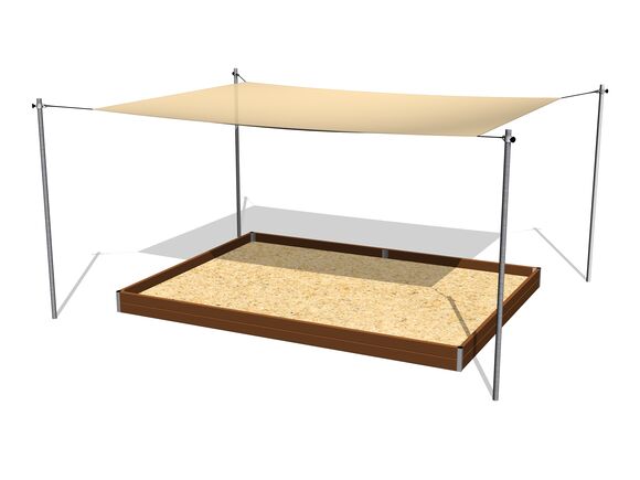 Sandkastenbeschattung verschiebbar 4x3 m ZP432