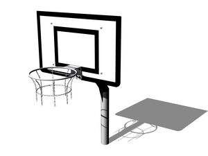Basketballkorb niedrig BK001K - metall