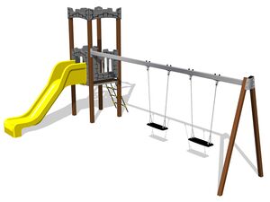 Burgspielset - braun