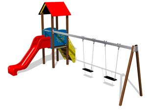 Klassische Spielaufstellung UNK1029KW - braun