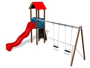 Klassische Spielaufstellung - braun