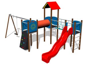 Klassische Spielaufstellung UNK3006KW - braun