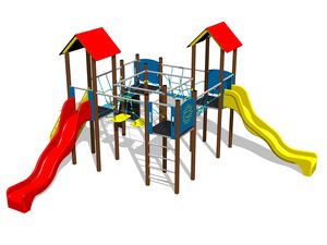 Klassische Spielaufstellung - braun
