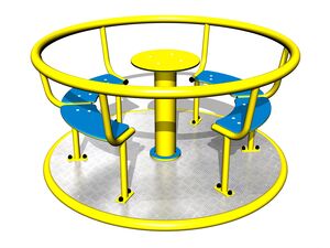 Karussell mit Sitzen (Durchmesser 1,4 m) - metall	