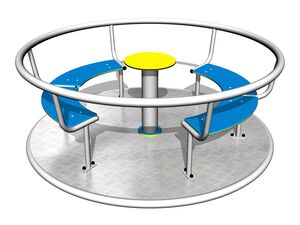Karussell mit Sitzen (Durchmesser 1,8 m) - silber
