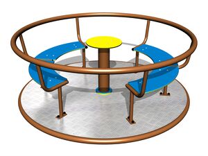 Karussell mit Sitzen (Durchmesser 1,8 m) - metall	