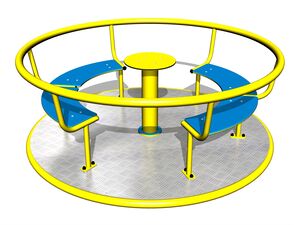 Karussell mit Sitzen (Durchmesser 1,8 m) - metall	