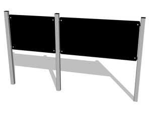Doppel-Zeichentafel - silber