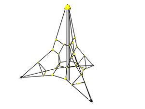 Seilpyramide PY3250K (f.h. 1 m, mit 3 Abspannungen)