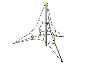 Seilpyramide PY3300K (f.h. 1 m, mit 3 Abspannungen)