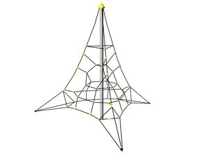 Seilpyramide PY3400K (f.h. 1 m, mit 3 Abspannungen)