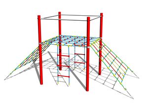 Seilrampe beidseitig LP140K - metall (f.h. 1,5 m)