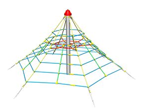 Seilpyramide PY620K (f.h. 1 m, mit 6 Abspannungen)
