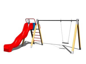 Kettenschaukel mit Rutsche RH115D (f.h. 1,5 m)