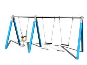 Ketten-Dreifachschaukel RH301K - metall (f.h. 1,5 m)