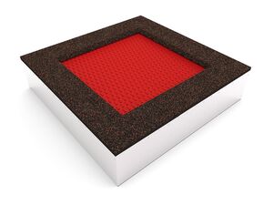 Inground-Trampolin TRA-C180-RZ - rot