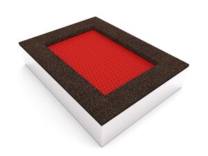 Inground-Trampolin TRA-O210-RZ - rot