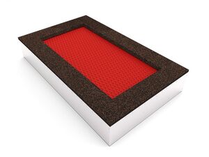 Inground-Trampolin TRA-O270-RZ - rot