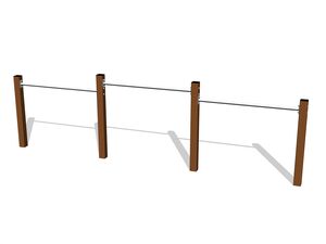 Dreifachreckstange - braun (f.h. 1 m)