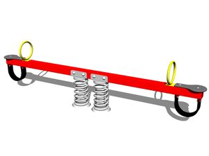 Doppelwippe mit Federn HPV2001KR - rot