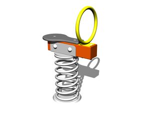Balkenwippe mit Feder HPV1001KO - orange