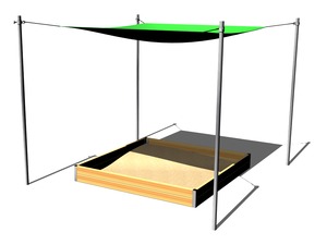 Sonnenschutz für Sandkasten 2x2 m ZP220