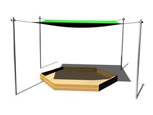 Sonnenschutz für 6Kant-Sandkasten ZP600